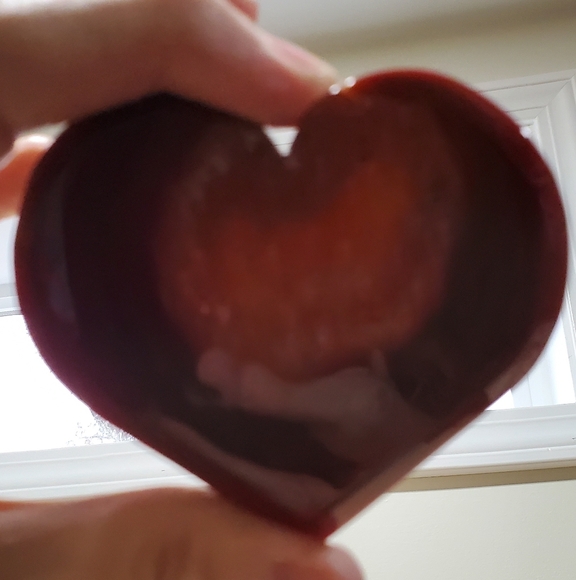 Carnelian Crystal Heart With Druzy - Picture 13 of 13